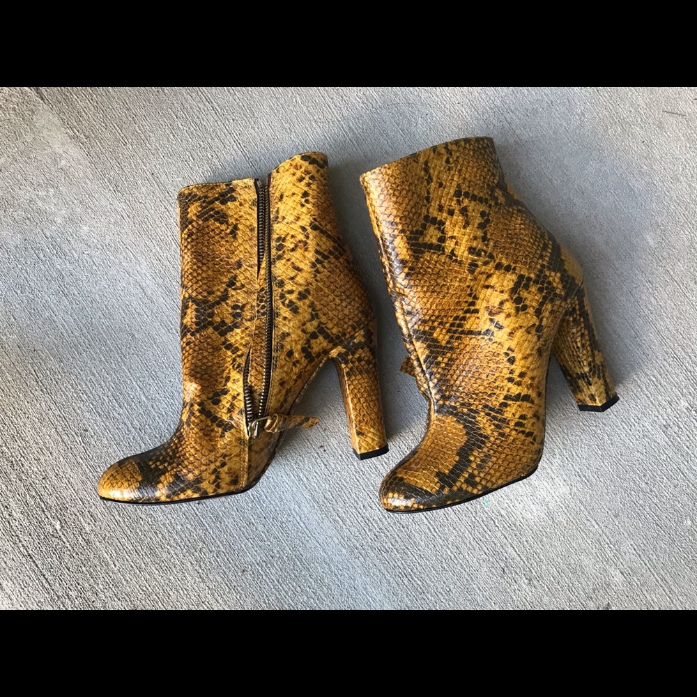 ZARA Snakeskin Booties